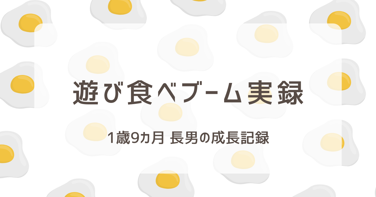 1歳9カ月の長男成長記録。遊び食べブーム実録